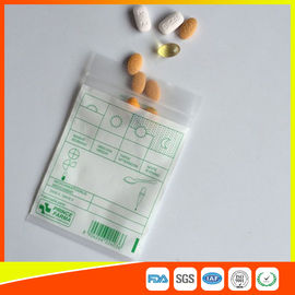 Tablet Drug Packaging Ziplock Pill Bags , Medicine Plastic Bag With Zip Seal